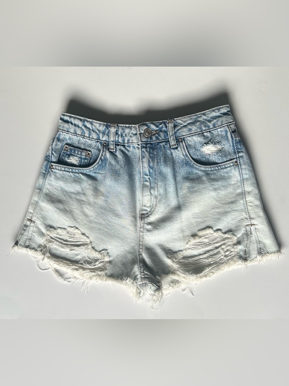 ⚡️2 for $38 Bleach Blue Ombre Effect Jean Shorts Festival y2k